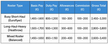 Monthly Pay Examples (Different Rosters) 