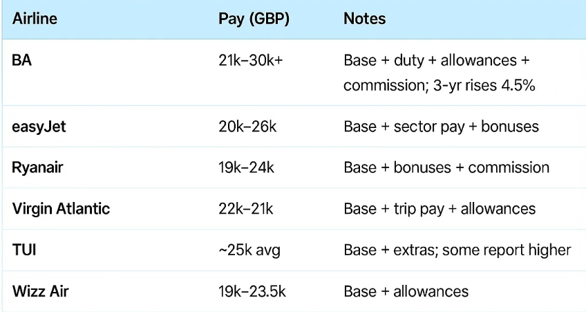 Cabin Crew BA Salary Outlook
