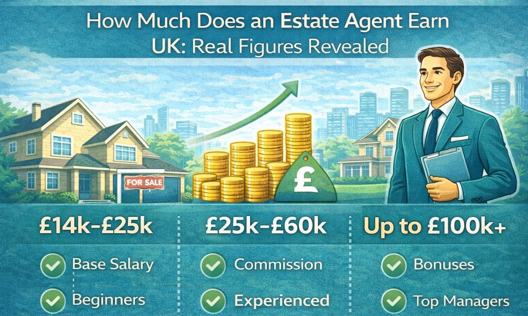 how much does an estate agent earn uk
