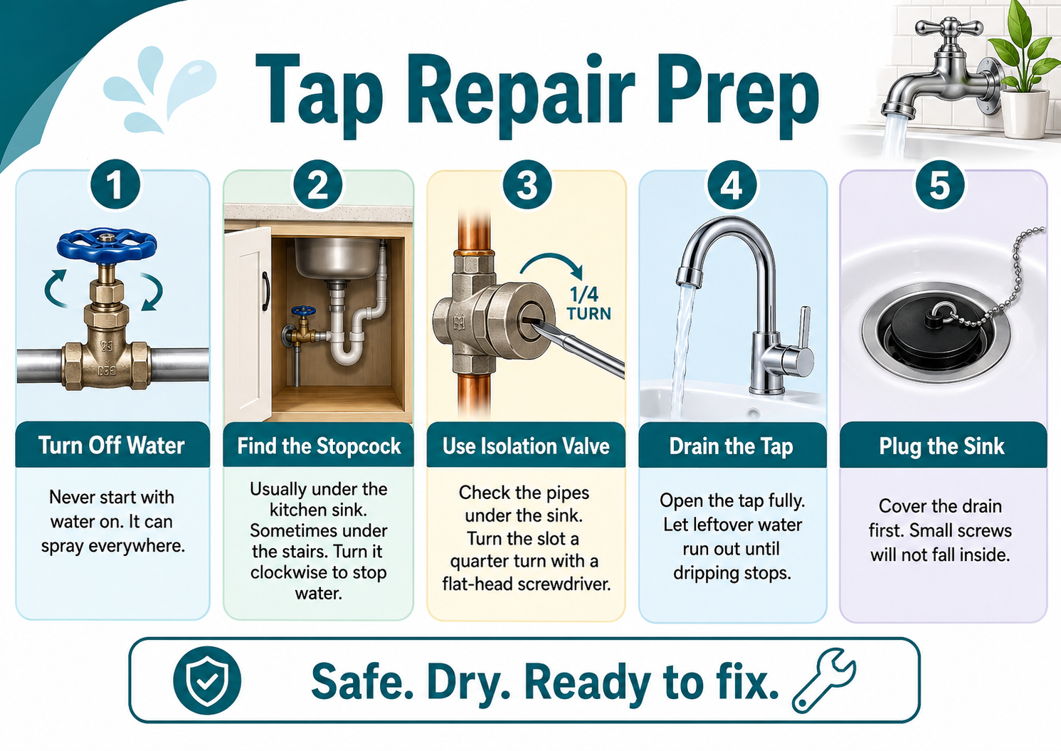 How Do I Prepare My Plumbing Before I Fix a Leaking Tap