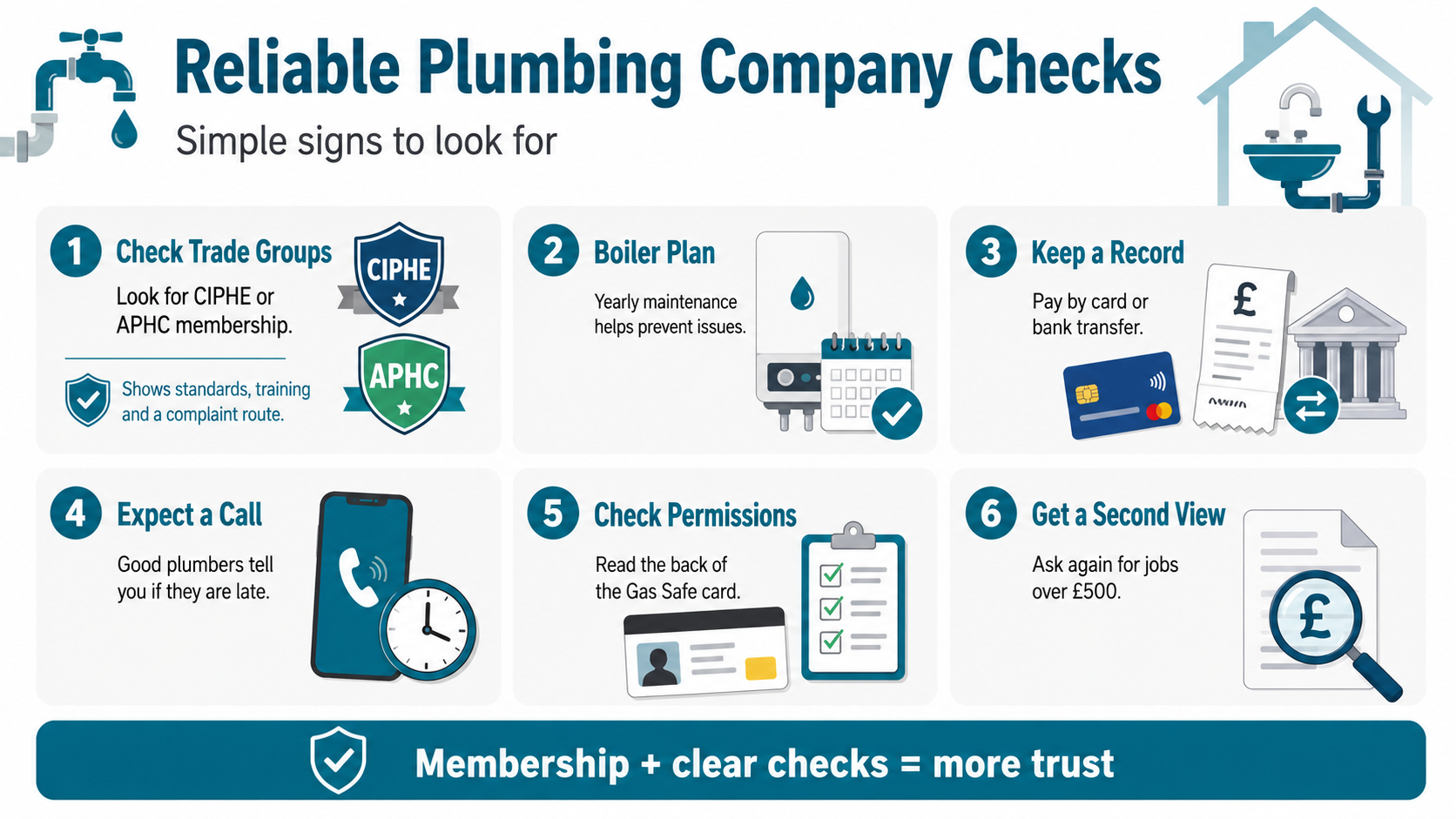 How to identify reliable plumbing companies using associations