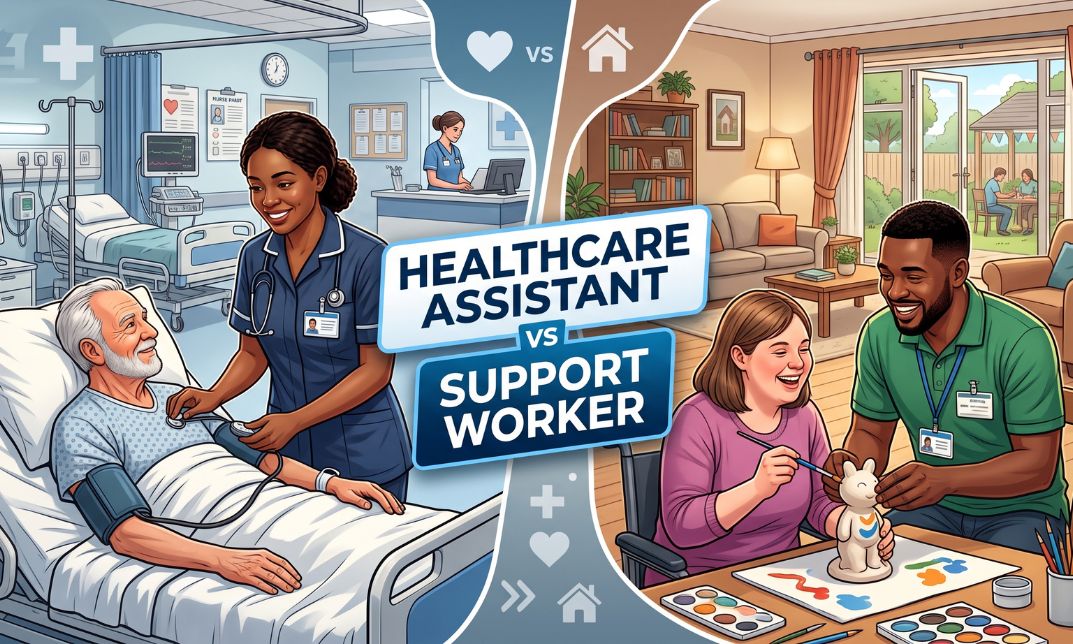 Healthcare Assistant vs Support Worker: What’s the Real Difference?