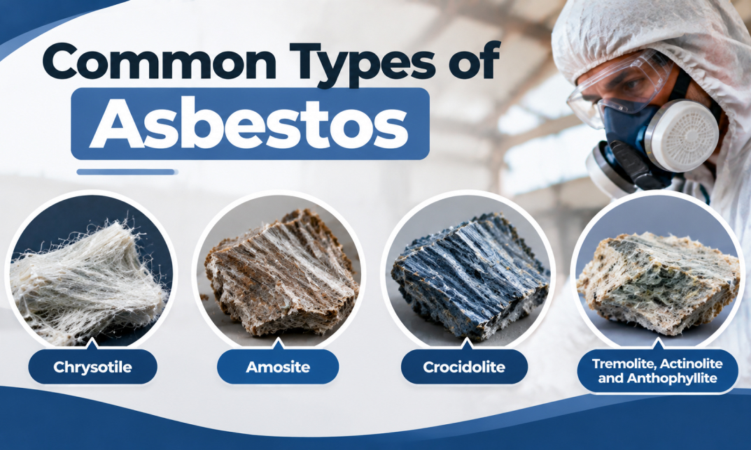 how many common types of asbestos